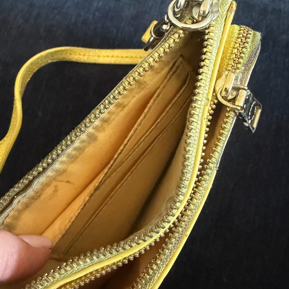 Coach Yellow and Tan Crossbody Bag - Picture 2 of 3